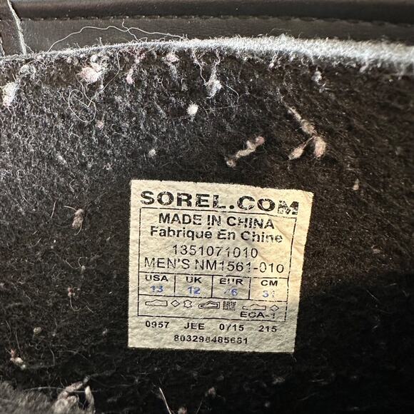Sorel 1964 Premium T Snow Boots NM1561-010 Men’s Sz 13 Black Leather Waterproof main image 12